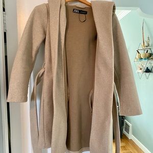 Zara hooded coat
